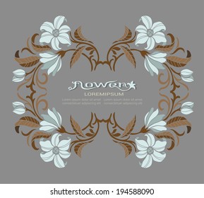 Vector ornamental Decorative elements design,flower border