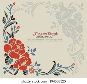 Vector ornamental Decorative elements design,flower border