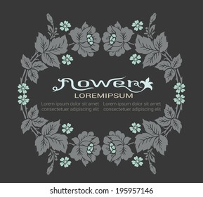 Vector ornamental Decorative elements design,flower border,bouquet of flowers