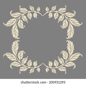 Vector ornamental Decorative elements design,leaf bouquet.