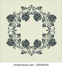 Vector ornamental Decorative elements design,rose bouquet,