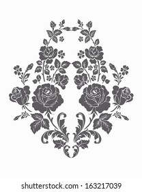 Vector ornamental Decorative elements design,rose bouquet.Luxury motif. 