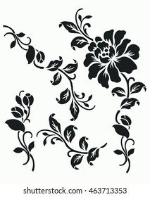 Vector ornamental Decorative elements design,rose design set.