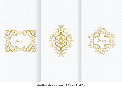 Vector ornamental decorative frame. Elegant ornate element for design template, place for text. Luxury floral border. Lace decor for birthday and greeting card, wedding invitation,certificate.