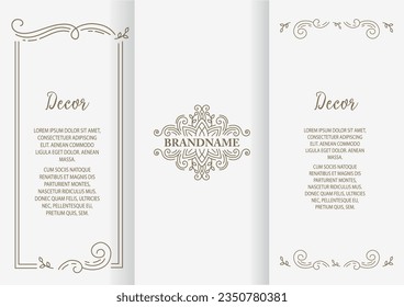 Vector ornamental decorative frame. Elegant ornate element for design template, place for text. Luxury floral border. Lace decor for birthday and greeting card, wedding invitation,certificate.