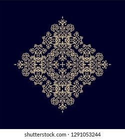 Vector ornamental decorative rosette- mandala, oriental style 