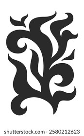 Vector ornamental element for ethnic design. Wild West boho style. Vertical floral ornament.
