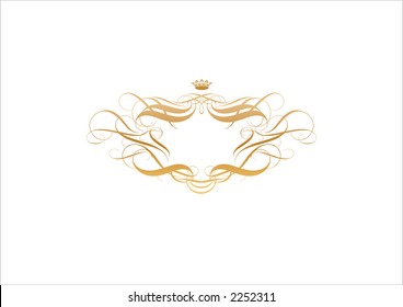 Vector ornamental elements. Suggested uses: titling frame and corner details.