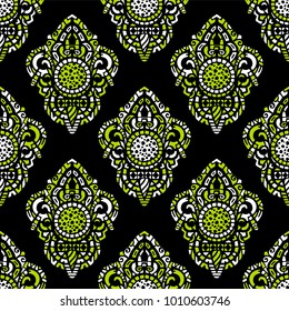 Vector ornamental ethnic art, patterned Indian, Turkish, Arabic, paisley. Hand drawn illustration. Tattoo, astrology, alchemy, boho and magic symbol. Original design in doodle style.