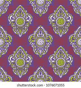 Vector ornamental ethnic art, patterned Indian, Turkish, Arabic, paisley. Hand drawn illustration. Tattoo, astrology, alchemy, boho and magic symbol. Original design in doodle style.