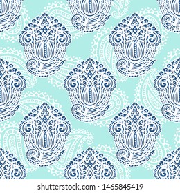 Vector ornamental ethnic art, patterned Indian, Turkish, Arabic, paisley. Hand drawn illustration. Tattoo, astrology, alchemy, boho and magic symbol. Original design in doodle style.