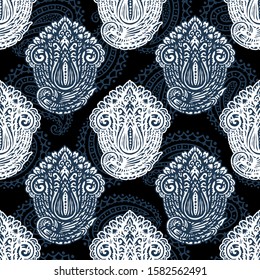 Vector ornamental ethnic art, patterned Indian, Turkish, Arabic, paisley. Hand drawn illustration. Tattoo, astrology, alchemy, boho and magic symbol. Original design in doodle style.
