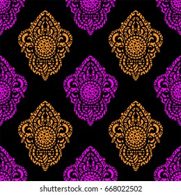 Vector ornamental ethnic art, patterned Indian, Turkish, Arabic, paisley. Hand drawn illustration. Tattoo, astrology, alchemy, boho and magic symbol. Original design in doodle style.
