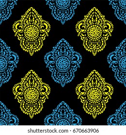 Vector ornamental ethnic art, patterned Indian, Turkish, Arabic, paisley. Hand drawn illustration. Tattoo, astrology, alchemy, boho and magic symbol. Original design in doodle style.