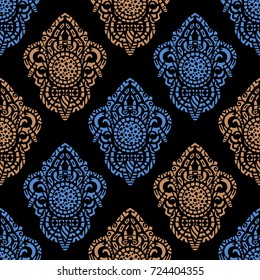 Vector ornamental ethnic art, patterned Indian, Turkish, Arabic, paisley. Hand drawn illustration. Tattoo, astrology, alchemy, boho and magic symbol. Original design in doodle style.