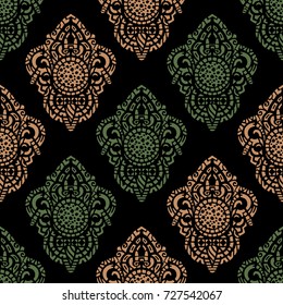 Vector ornamental ethnic art, patterned Indian, Turkish, Arabic, paisley. Hand drawn illustration. Tattoo, astrology, alchemy, boho and magic symbol. Original design in doodle style.