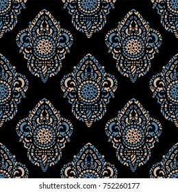 Vector ornamental ethnic art, patterned Indian, Turkish, Arabic, paisley. Hand drawn illustration. Tattoo, astrology, alchemy, boho and magic symbol. Original design in doodle style.