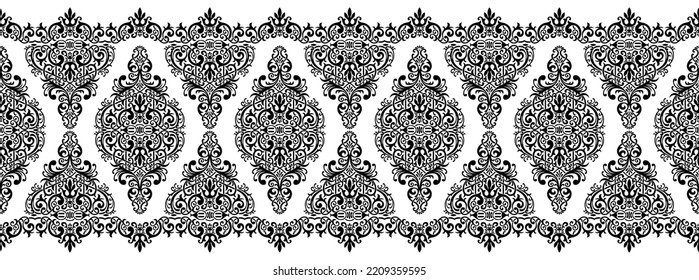 Vector ornamental floral border design