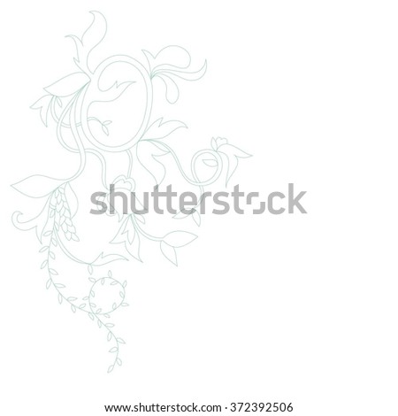 Vector ornamental floral element