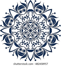 Vector ornamental floral element, illustration