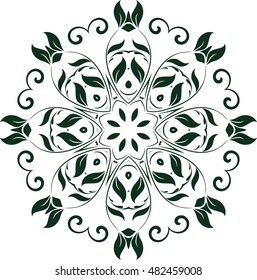Vector ornamental floral element, illustration