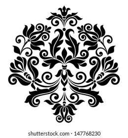 Vector ornamental floral element. Vintage style