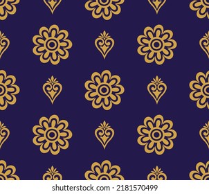 Diseño de patrones florales ornamentales vectoriales
