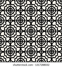 Vector ornamental flower seamless pattern. Geometric Flower Stylish Texture. Abstract Retro Tile Texture.