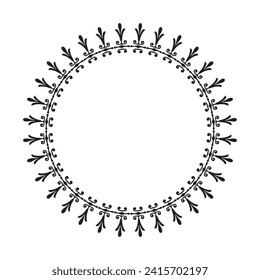 Vector ornamental frame on white background.
