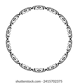 Vector ornamental frame on white background.