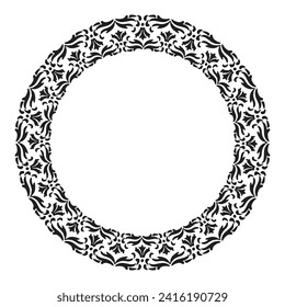 Vector ornamental frame on white background.