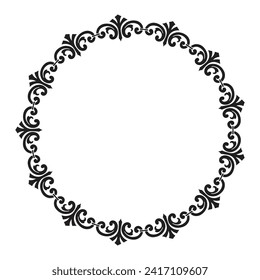 Marco ornamental vectorial sobre fondo blanco.