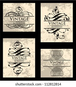 Vector Ornamental Frame Set.