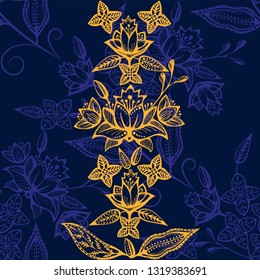 Vector ornamental hand drawing decorative background. Ethnic seamless pattern ornament. Vector pattern. 