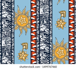 Vector ornamental hand drawing decorative background. Ethnic seamless pattern ornament. Vector pattern.