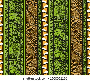 Vector ornamental hand drawing decorative background. Ethnic seamless pattern ornament. Vector pattern.