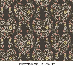 Vector ornamental hand drawing decorative background. Ethnic seamless pattern ornament. Vector pattern.