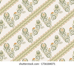 Vector ornamental hand drawing decorative background. Ethnic seamless pattern ornament. Vector pattern. Print for textile, cloth, wallpaper, scrapbooking