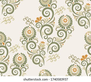 Vector ornamental hand drawing decorative background. Ethnic seamless pattern ornament. Vector pattern. Print for textile, cloth, wallpaper, scrapbooking