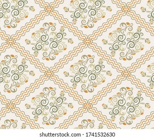 Vector ornamental hand drawing decorative background. Ethnic seamless pattern ornament. Vector pattern. Print for textile, cloth, wallpaper, scrapbooking