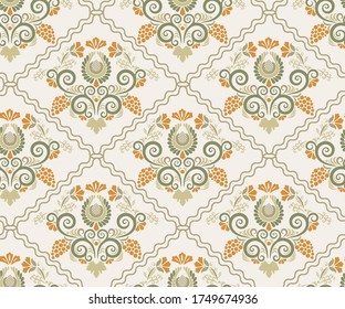 Vector ornamental hand drawing decorative background. Ethnic seamless pattern ornament. Vector pattern. Print for textile, cloth, wallpaper, scrapbooking