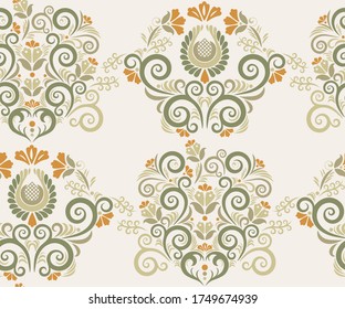 Vector ornamental hand drawing decorative background. Ethnic seamless pattern ornament. Vector pattern. Print for textile, cloth, wallpaper, scrapbooking