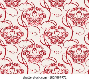 Vector ornamental hand drawing decorative background. Ethnic seamless pattern ornament. Vector pattern.