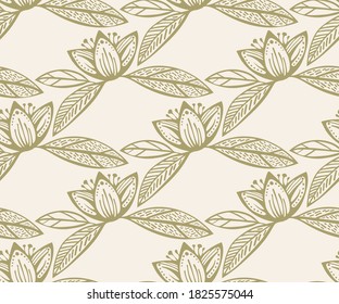 Vector ornamental hand drawing decorative background. Ethnic seamless pattern ornament. Vector pattern.