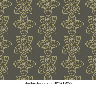 Vector ornamental hand drawing decorative background. Ethnic seamless pattern ornament. Vector pattern.