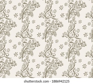 Vector ornamental hand drawing decorative background. Ethnic seamless pattern ornament. Vector pattern.