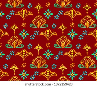 Vector ornamental hand drawing decorative background. Ethnic seamless pattern ornament. Vector pattern.