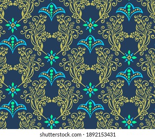Fondo decorativo del dibujo de la mano ornamental vectorial. Ornamento étnico sin fisuras. Patrón vectorial.