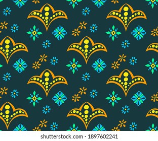 Vector ornamental hand drawing decorative background. Ethnic seamless pattern ornament. Vector pattern.
