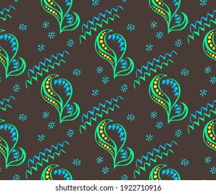 Vector ornamental hand drawing decorative background. Ethnic seamless pattern ornament. Vector pattern.